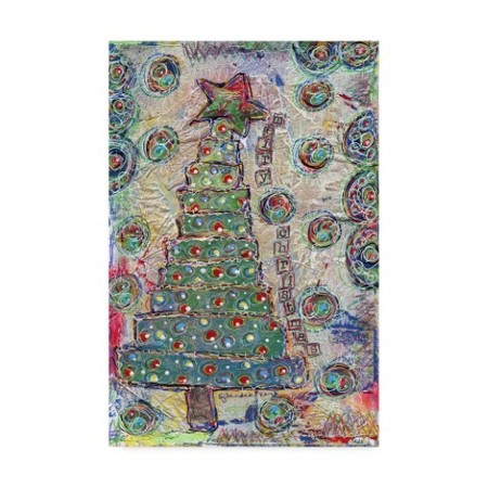 Trademark Fine Art Funked Up Art 'Merry Christmas Tree' Canvas Art, 12x19 ALI34844-C1219GG